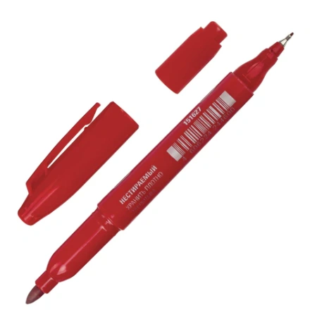 Маркер перманентный двусторонний STAFF "Manager" PM-625, КРАСНЫЙ, наконечники 0,8 мм/2,2 мм, 151627 - МСК «Форвард»