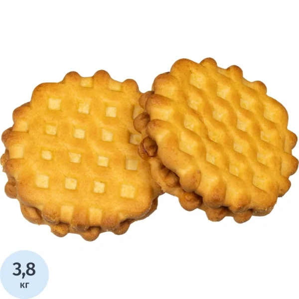 Печенье сдобное Дымка Домашние вафельки с малиновой начинкой 3.8 кг 1562659 - МСК «Форвард»