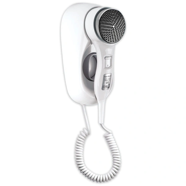 Фен для волос настенный KSITEX F-1400 WC, 1400Вт, пластик/металл, 2 скорости, белый F-1400 WC 601804