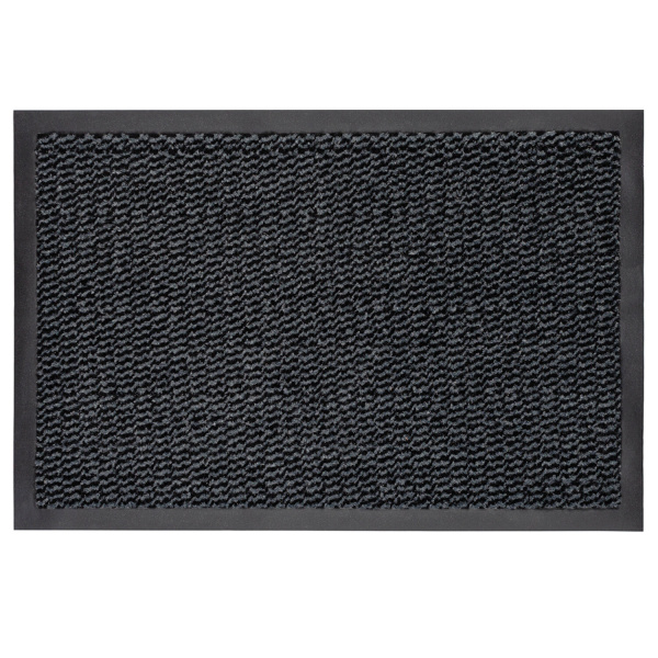 Коврик входной ИЗНОСОСТОЙКИЙ влаговпитывающий 60х90см толщина 8мм ТАФТИНГ серый LAIMA EXPERT 606883