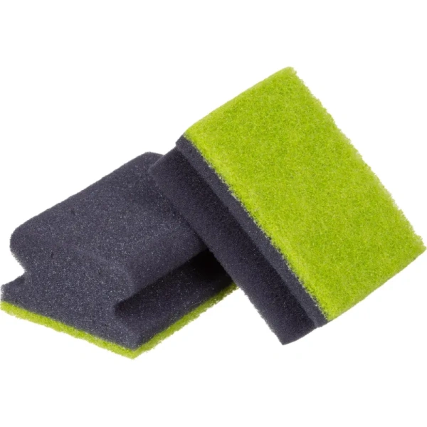 Губка для посуды Master FRESH Black 9.6x7см КОМПЛЕКТ 2шт поролон с абразивным слоем 1176982 - МСК «Форвард»