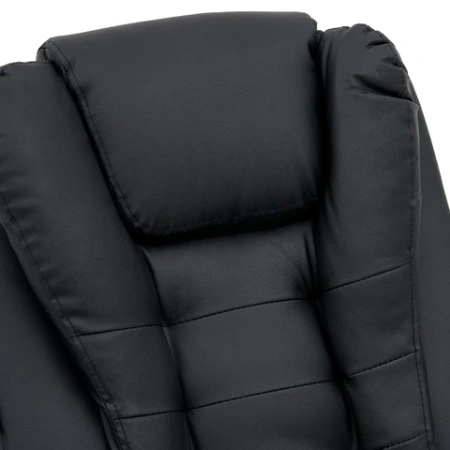 Кресло офисное CROMEX (КРОМЕКС) "Chill MS-005", с функцией вибромассажа, подножка, экокожа, черное, 532958 - МСК «Форвард»