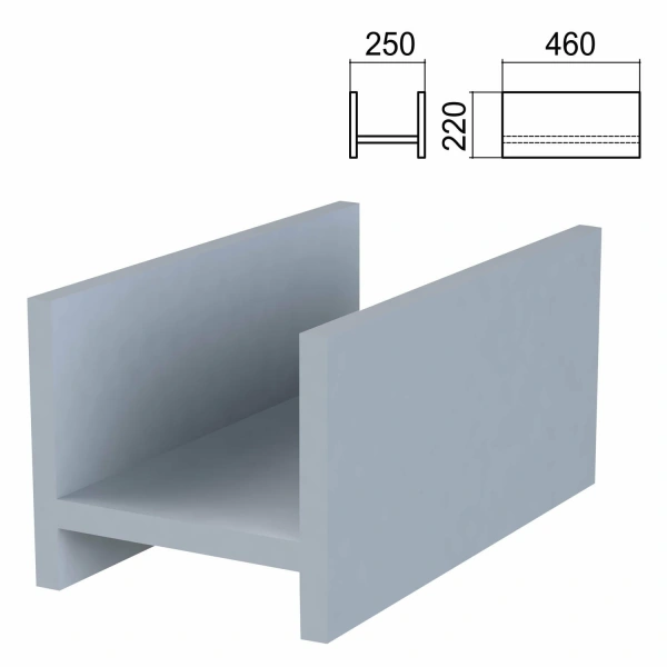 Подставка под системный блок "Арго" (ш250*г460*в220 мм), серый, А-401, 641602