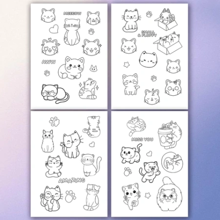 Стикербук РАСКРАСЬ И НАКЛЕЙ А5, 16 листов, 120 стикеров, на гребне, BRAUBERG, "Котики", 666048 - МСК «Форвард»