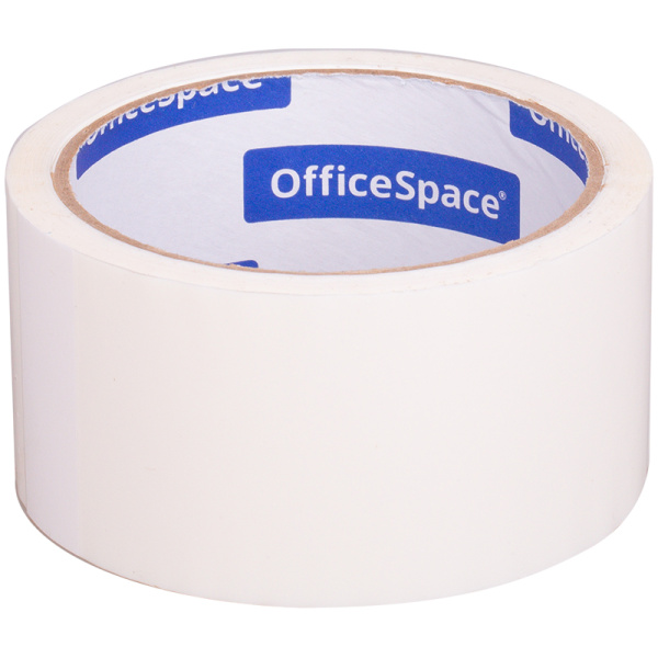 Клейкая лента упаковочная OfficeSpace, 48мм*40м, 45мкм, белая, ШК КЛ_6963 219505