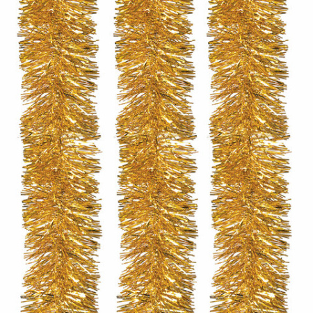 Мишура КОМПЛЕКТ 3 штуки, диаметр 100 мм, длина 2 м, золотистая, 592220 - МСК «Форвард»
