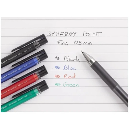 Ручка гелевая автоматическая PILOT Synergy Point, СИНЯЯ, корпус синий, линия 0,25 мм, BLRT-SNP5 L 144707 - МСК «Форвард»