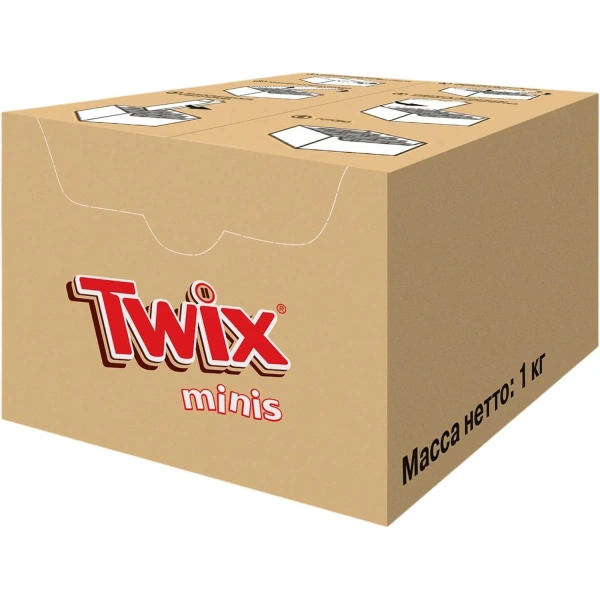 Шоколадный батончик Twix minis 1 кг 832970