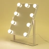 Зеркало для макияжа гримерное с подсветкой, 9 LED-ламп, 3 режима свечения, размер 25х30 см, работа от сети 220 V, цвет белый, BRABIX, 609335 - МСК «Форвард»