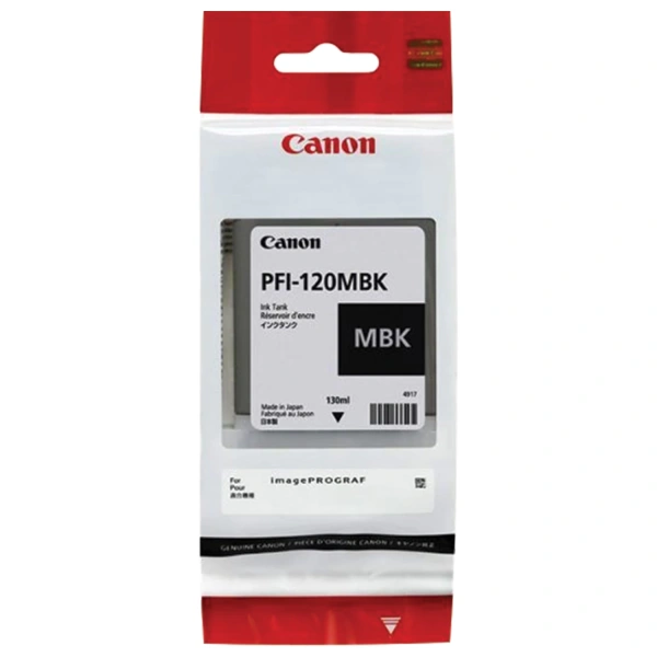 Картридж струйный CANON (PFI-120MBK) для imagePROGRAF TM-200/205/300/305, матовый черный, 130мл,ориг 363497 под заказ 8 дней