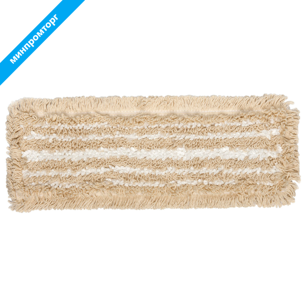 Насадка МОП плоская для швабры/держателя 40см, уши/карманы (ТИП У/К), хлопок/м-фибра, LAIMA EXPERT 605309