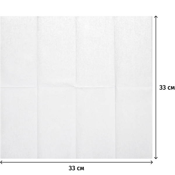 Салфетки бумажные 33x33 см Protissue 1-сл белые 100 листов сложение 1/8 C232 1415049 - МСК «Форвард»