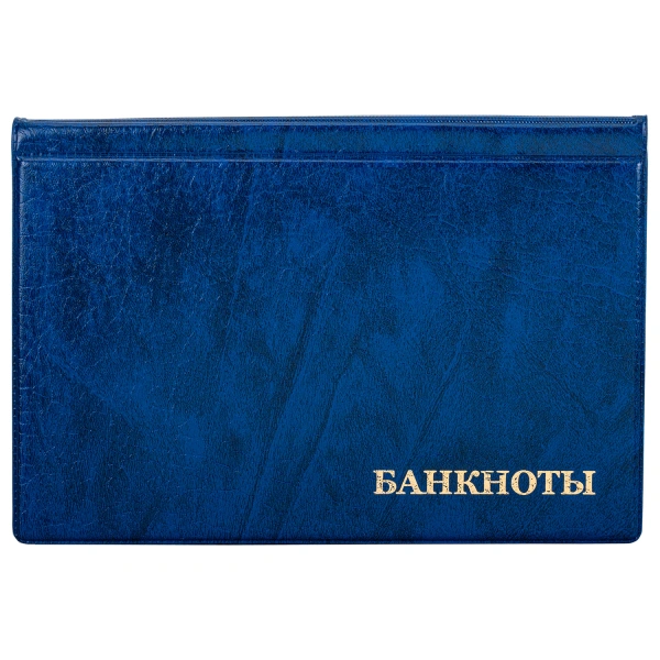 Альбом нумизмата для 24 бон (купюр), 125*185 мм, ПВХ, синий, STAFF, 238079