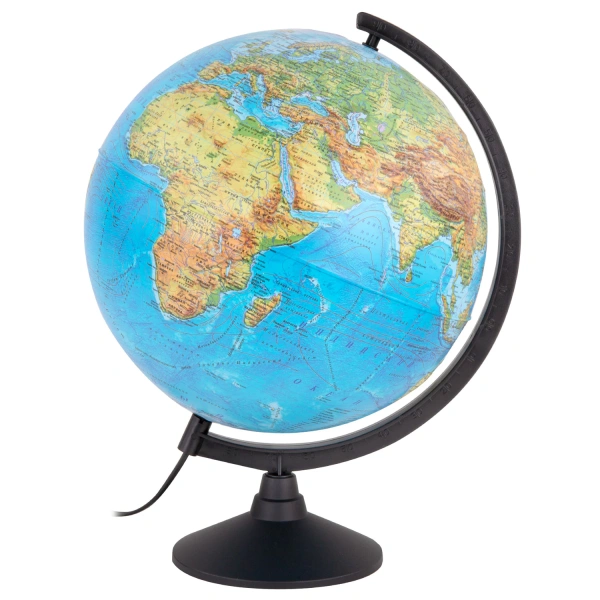 Глобус физический/политический Globen Классик, диаметр 320 мм, с подсветкой, рельефный, К013200223 454433