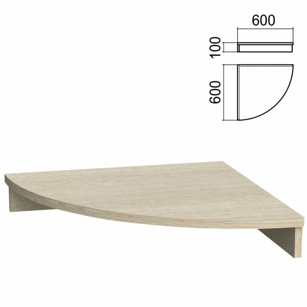 Подставка под монитор "Арго" (ш600*г600*в100 мм), ясень шимо, А-505, 641598
