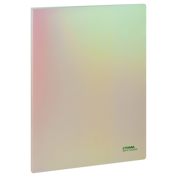 Папка c пружинным скоросшивателем СТАММ "Сияние" А4, 17мм, 700мкм, пластик, белый ММ-32007 377048 - МСК «Форвард»