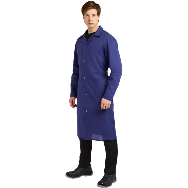 Халат рабочий у02-ХЛ мужской синий (размер 48-50, рост 170-176) 150713 ЧЕСТНЫЙ ЗНАК! - МСК «Форвард»