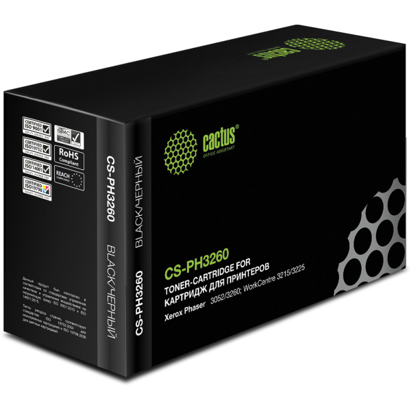 Тонер-картридж CACTUS (CS-PH3260) для XEROX WorkCentre 3215/3225/Phaser 3052/3260, ресурс 3000 стр 320861
