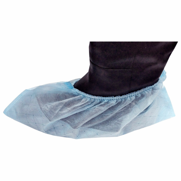 Бахилы из спанбонда низкие с двойной подошвой  КОМПЛЕКТ 50 шт.(25 пар), 65 г/м2, ГЕКСА 630952