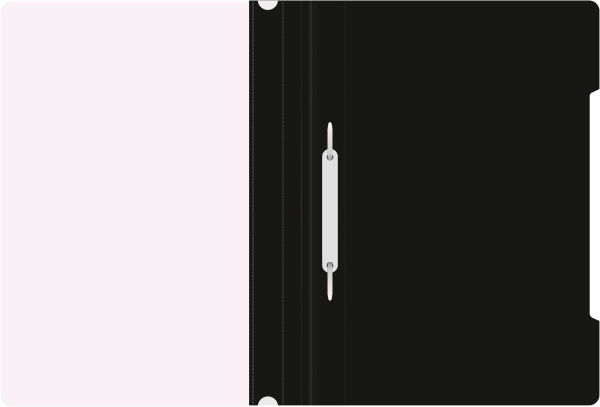 Скоросшиватель Бюрократ пластик PS20BLCK A4 прозрач.верх.лист черный 0.12/0.16 - МСК «Форвард»