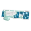 Набор беспроводной тихий: клавиатура 104 клавиши, мышь 4 кнопки 800/1200/1600 dpi, SONNEN K-650, белый / мятный / бирюзовый, 513953 - МСК «Форвард»
