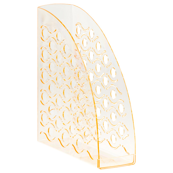 Лоток для бумаг вертикальный СТАММ "Вега", тонированный неоновый оранжевый, ширина 90мм ЛТВ-31745 351508 - МСК «Форвард»