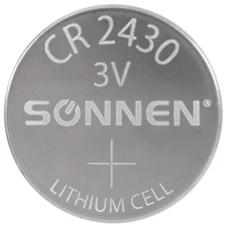 Батарейка литиевая SONNEN Lithium CR2430 "таблетка, дисковая, кнопочная" 1 шт., блистер, 455600 - МСК «Форвард»