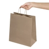 Крафт-пакет бумажный 22х12х25 см, КОМПЛЕКТ 50 шт., крученые ручки, плотность 90 г/м2, LAIMA ECO CRAFT, 609684 - МСК «Форвард»