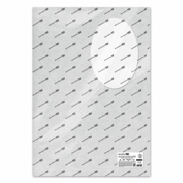Бумага для акварели ХЛОПОК 100% 300г 460x660мм среднее зерно,10 листов, BRAUBERG ART PREMIERE,113231