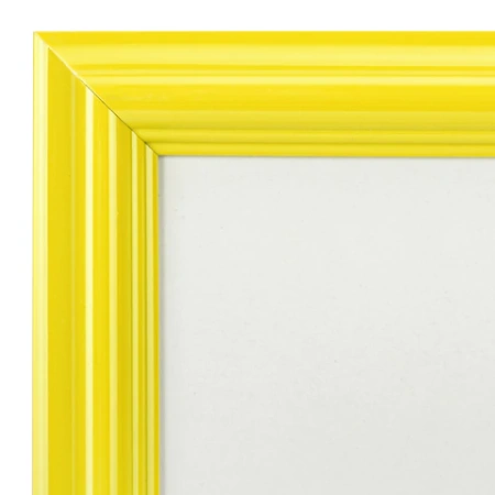 Рамка 21х30 см небьющаяся, багет 17,5 мм, пластик, BRAUBERG "Colorful", желтая, 391246 - МСК «Форвард»