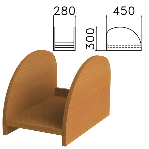 Подставка под системный блок "Монолит", цвет орех, ПМ32.3 640213
