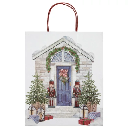 Пакет подарочный КОМПЛЕКТ 10 штук новогодний 26x13x32 см, "Новогодняя Сказка", ЗОЛОТАЯ СКАЗКА, 592131 - МСК «Форвард»