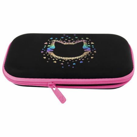 Пенал BRAUBERG SHINY, 1 отделение, 1 откидная планка, EVA, 22х13х4 см, "Pretty face", 273516 - МСК «Форвард»