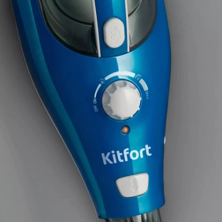 Паровая швабра KITFORT KT-1005-1, 1500 Вт, 1 бар, объем 0,35 л, 2 в 1, 5 насадок, голубая, КТ-1005-1 458175 - МСК «Форвард»