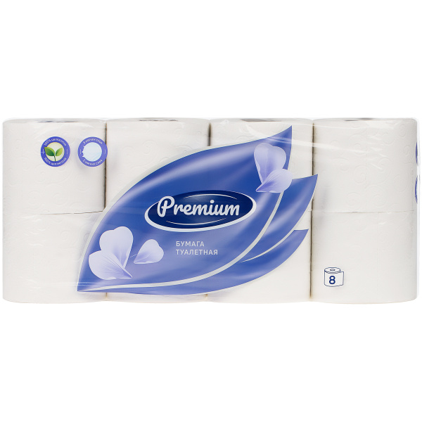 Бумага туалетная OfficeClean "Premium", 3-слойная, 8шт., 28,5м/рул., тиснение, белая 325791 - МСК «Форвард»