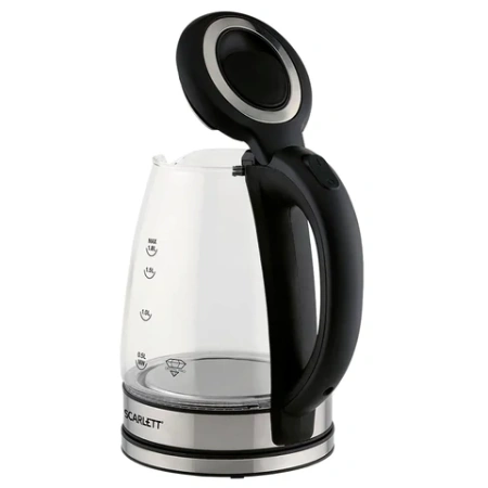 Чайник SCARLETT SC-EK27G88, 1,8 л, 1800 Вт, закрытый нагревательный элемент, стекло, черный 457207 - МСК «Форвард»