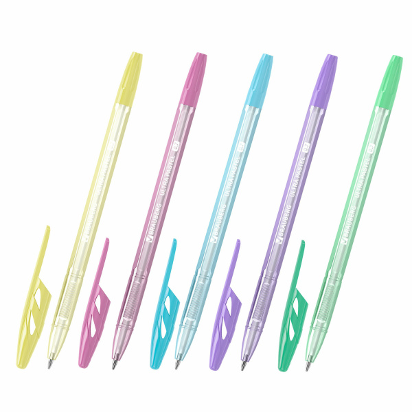 Ручка шариковая BRAUBERG "ULTRA PASTEL", СИНЯЯ, 0,7мм, чернила ГЕРМАНИЯ,наконечник ШВЕЙЦАРИЯ, 143568