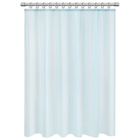 Шторка для ванной PEVA, 180х180 см, КОМПЛЕКТ 12шт кольца в комплекте, цвет ассорти (белый, голубой, коричневый), WBZ (ВБЗ), 700067 - МСК «Форвард»