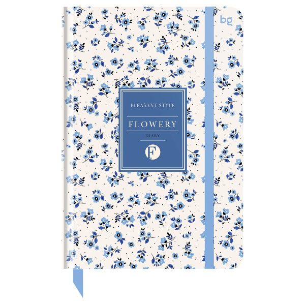 жедневник недатированный А5, 136л., 7БЦ BG "Flowery. White", глянцевая ламинация, отд.фольгой 376413 - МСК «Форвард»