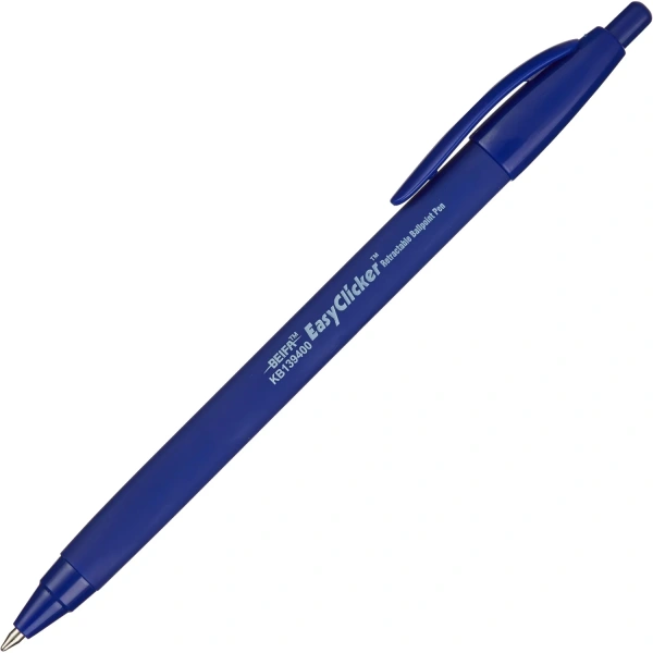 Ручка шариковая автоматическая Beifa KB139400 узел 0,5мм СИНЯЯ корпус soft touch 131246