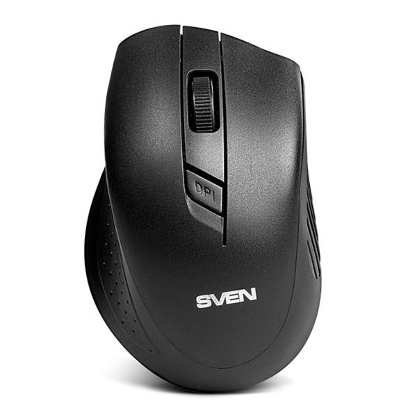 Мышь беспроводная SVEN RX-325, 3 кнопки + 1 колесо-кнопка, оптическая, черная, SV-03200325WB 513009