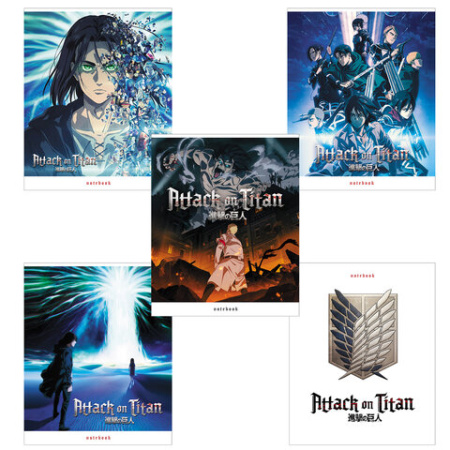 Тетрадь А5, 48 л., HATBER скоба, клетка, обложка картон, Атака Титанов 2 (микс в спайке), 48Т5В1 404847 - МСК «Форвард»