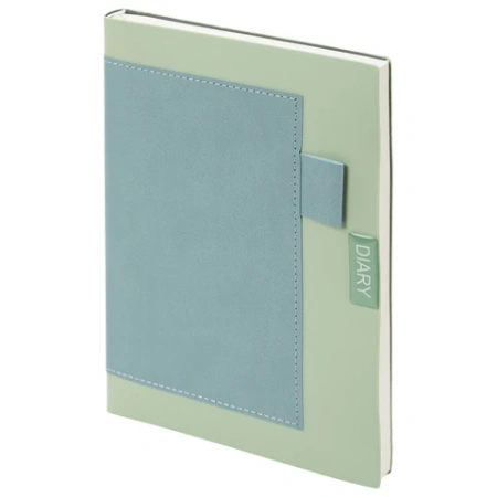 Ежедневник в наборе с ручкой А5, 144x210 мм, BRAUBERG "Style" под кожу, 160 листов, зелёный, 116863 - МСК «Форвард»