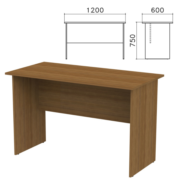 Стол письменный "Канц" (ш1200*г600*в750 мм), цвет орех, СК22.9 640026