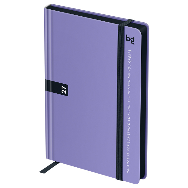 Ежедневник датированный 2027г, А6, МАЛЫЙ ФОРМАТ, 176л., 7БЦ BG"Monochrome. Mauve", лиловый, soft tuch DdА6_68155 390338