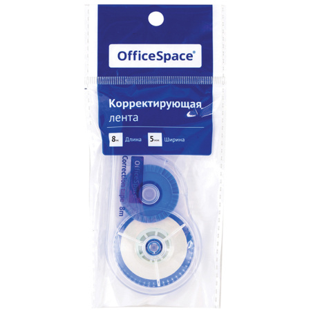 Корректирующая лента OfficeSpace, 5мм*8м, пакет, европодвес Cq_15468 252647 - МСК «Форвард»