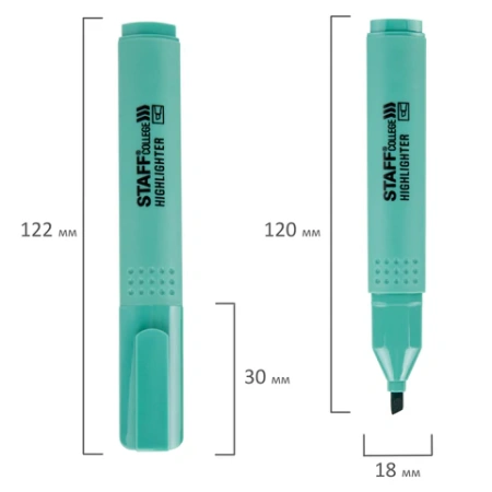 Набор текстовыделителей 6 ПАСТЕЛЬНЫХ ЦВЕТОВ, АССОРТИ, STAFF College "STICK PASTEL", линия письма 1-4 мм, скошенный наконечник, 152532 - МСК «Форвард»