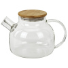 Чайник заварочный 900 мл "Бочонок", жаропрочное стекло, спиральное сито, DASWERK, 608644 - МСК «Форвард»