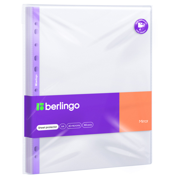 Папка-файлы с перфорацией Berlingo "Mirror", А4, 40мкм, глянцевая SPm_A4040 369455 - МСК «Форвард»
