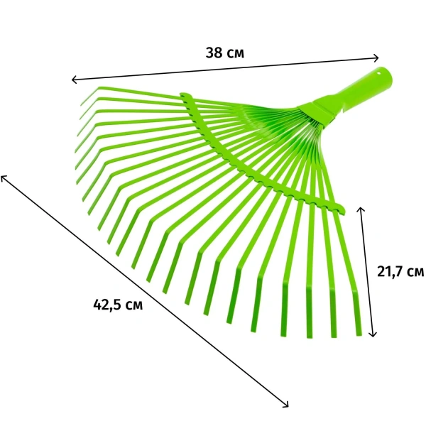 Грабли веерные Palisad без черенка 22 зуба 42.5 см 2235664 - МСК «Форвард»